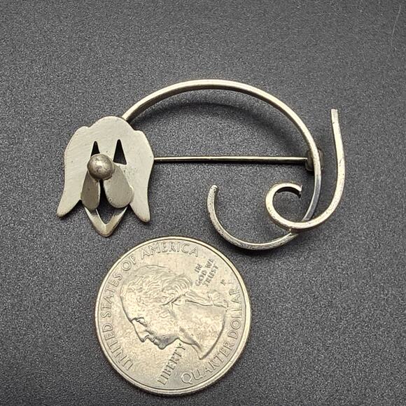 Sterling Silver Dog Brooch Beau Sterling Hound Dog Lover Gift - Picture 2 of 10